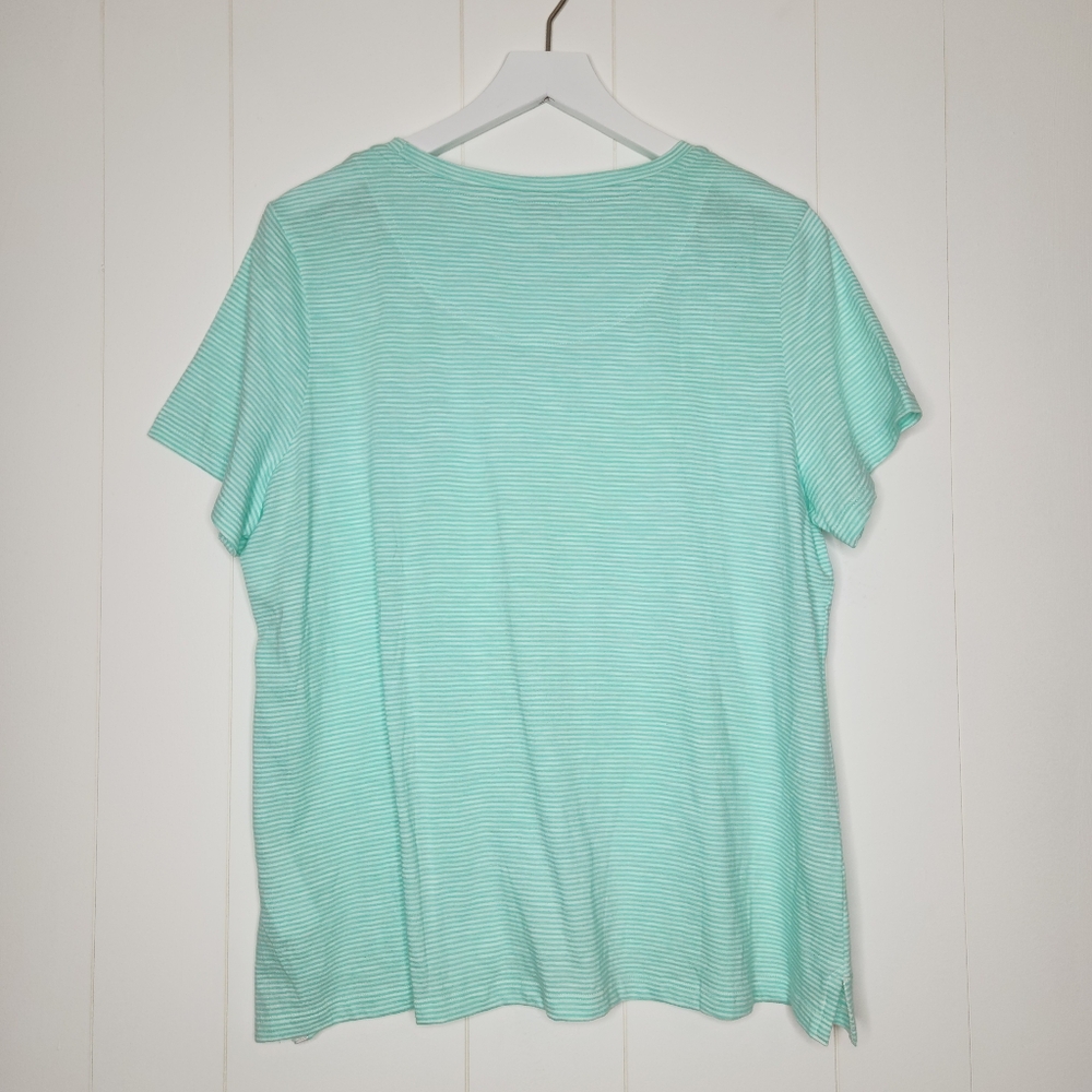 Joules Striped Carley Print Short Sleeve Classic Crewneck T Shirt Womens Size 14 - Picture 5 of 8